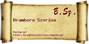 Brambora Szorina névjegykártya